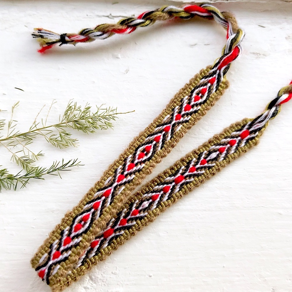 Boho Folk Art Woven Bracelet